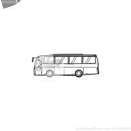 Image of Bus hand drawn outline doodle icon.