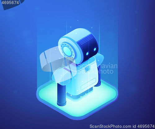 Image of Robotics technology concept vector isometric illustration.