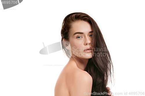 Image of Beautiful female face. Perfect skin