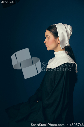 Image of Medieval young woman as a nun