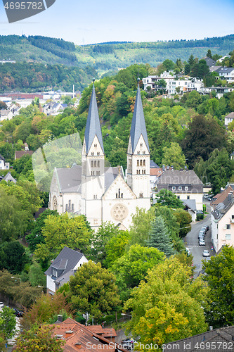 Image of aerial view to the church of Siegen Germany