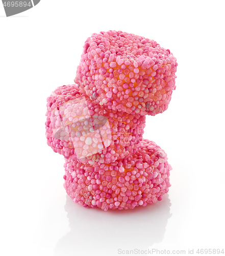 Image of stack of pink candies