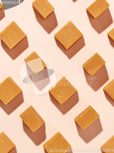 Image of caramel candies pattern