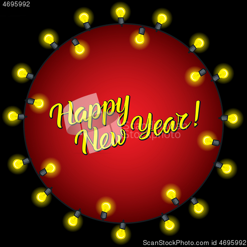 Image of Vector inscription happy new year