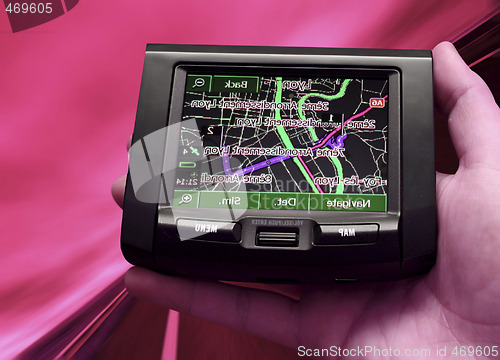 Image of GPS in a man hand