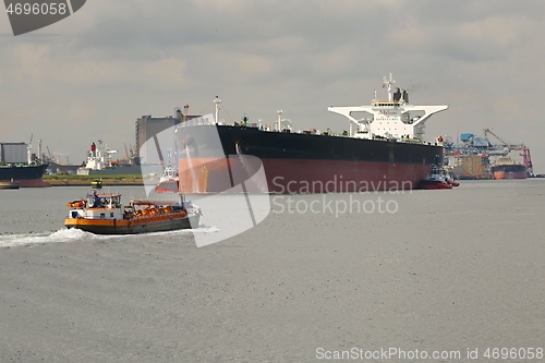 Image of Oil Tanker Ship in Rotterdam