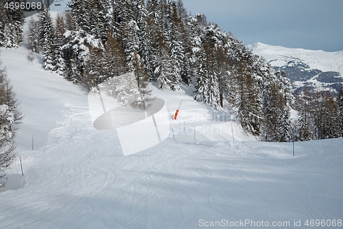 Image of Skiing slopes from the top