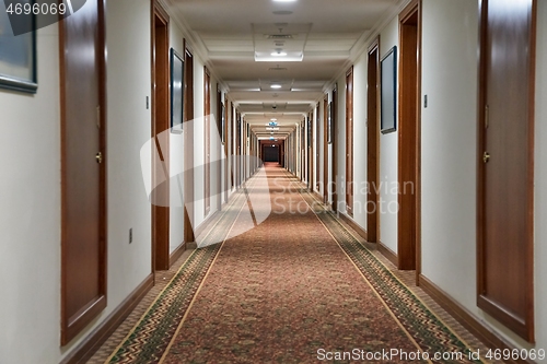 Image of Corridor with with long line of doors