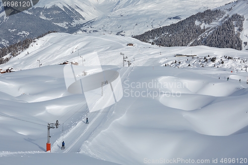 Image of Skiing slopes in the Alps