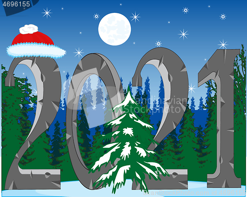 Image of Colorful decorative winter background of the holiday new year