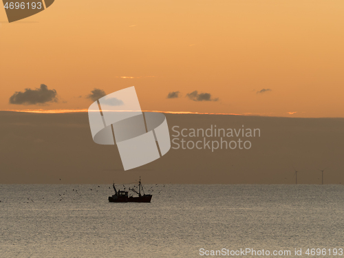 Image of Fishing Boat at Sunset