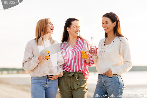 Image of young women with non alcoholic drinks talking