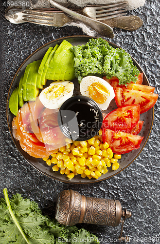 Image of Buddha bowl with salmon