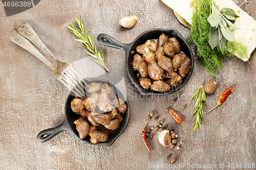 Image of fried chicken hearts