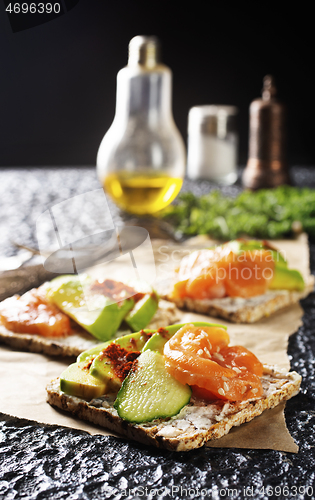 Image of toasts withy salmon