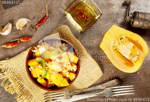 Image of wheat porridge with pumpkin