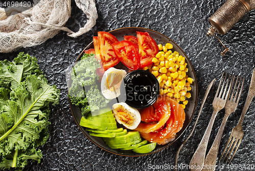 Image of Buddha bowl with salmon