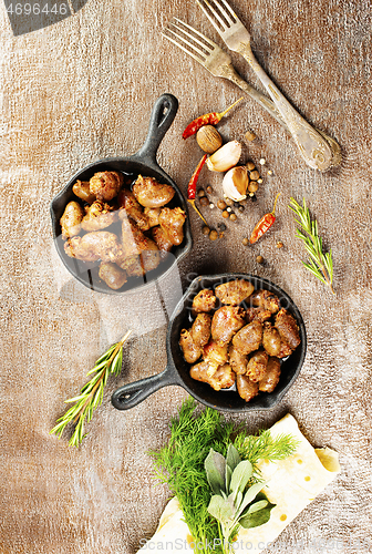 Image of fried chicken hearts