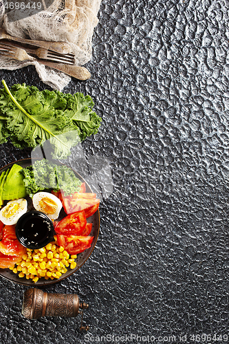 Image of Buddha bowl with salmon