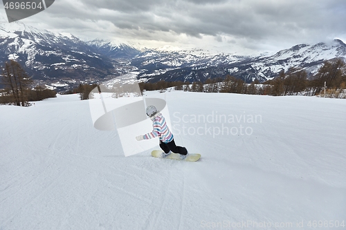 Image of Snowboarder on the slope