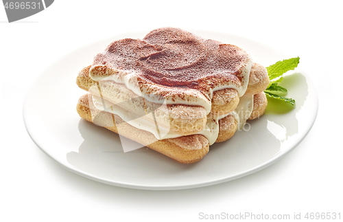 Image of plate of Tiramisu dessert