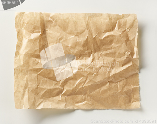 Image of crumpled brown baking paper sheet