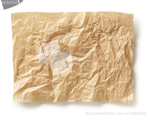 Image of crumpled brown baking paper sheet