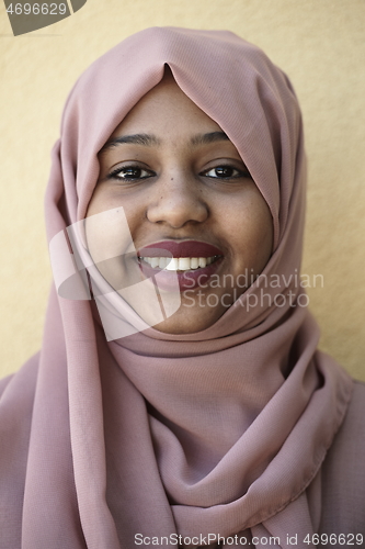 Image of african muslim business woman portrait