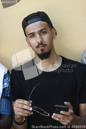 Image of middle eastern trendy student portrait