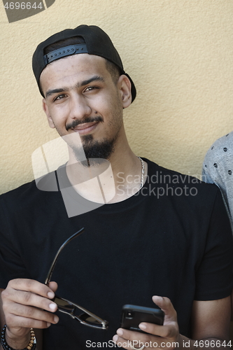 Image of middle eastern trendy student portrait