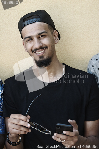 Image of middle eastern trendy student portrait