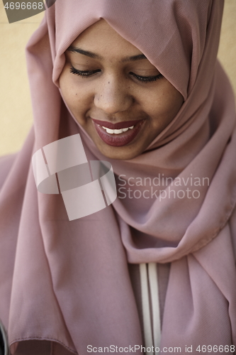 Image of african muslim business woman portrait