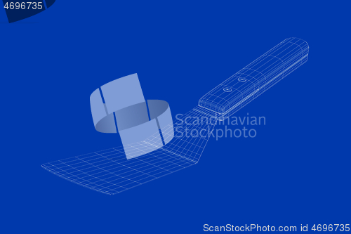 Image of 3d model of spatula