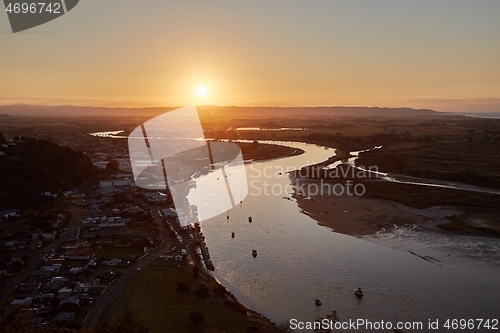 Image of View of Whakatane in New Zealand