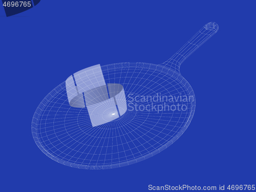 Image of 3D model of frying pan