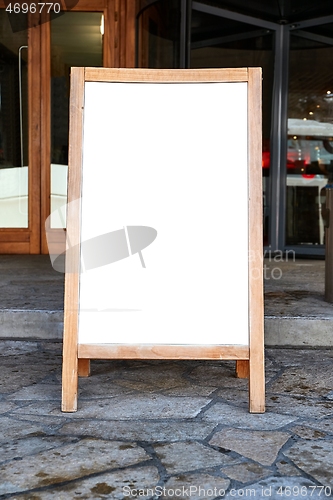 Image of Restaurant menu board with no text