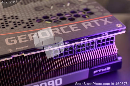 Image of EVGA Geforce RTX 3090 Nvidia GPU display