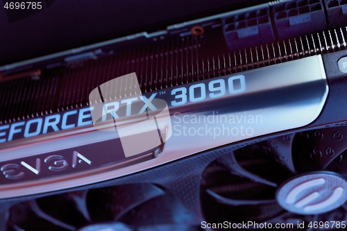 Image of Nvidia Geforce RTX 3090 GPU graphics card detail