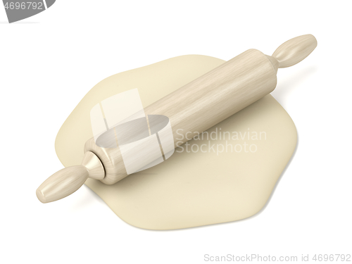 Image of Dough and rolling pin