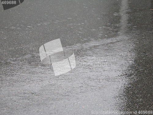 Image of rain drops on the street