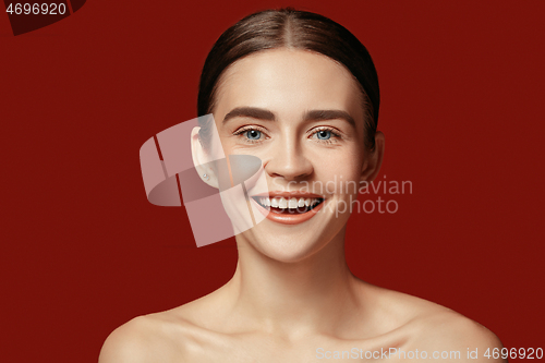 Image of Beautiful female face. Perfect skin