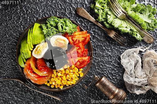 Image of Buddha bowl with salmon