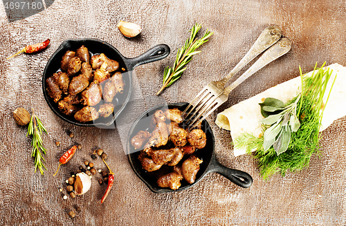 Image of fried chicken hearts