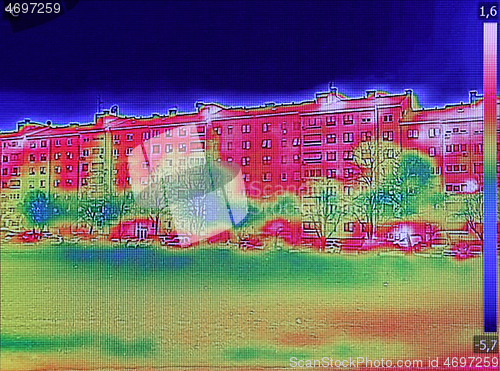 Image of Thermal image Heat Loss at the Residential building