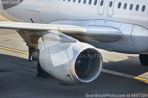 Image of Jet turbine Closeup