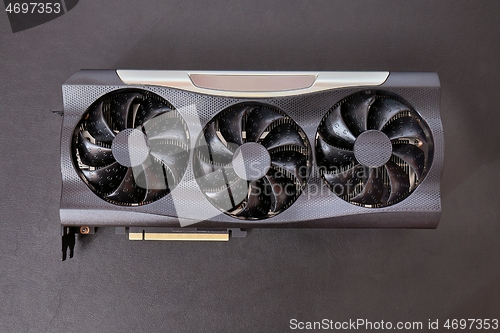 Image of Computer graphics card on a desk