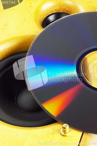 Image of Loudspeaker and cd