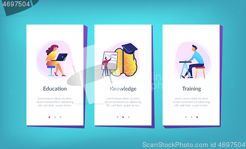 Image of Education and learning style app interface template.