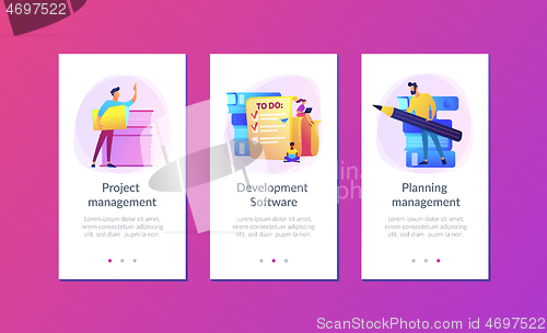 Image of Task management it app interface template