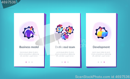 Image of Dedicated team it app interface template